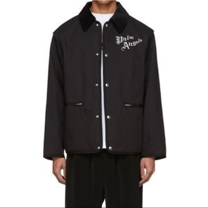 PALM ANGELS BUTTERFLY GRAPHIC GABARDIN MEDIUM JACKET.